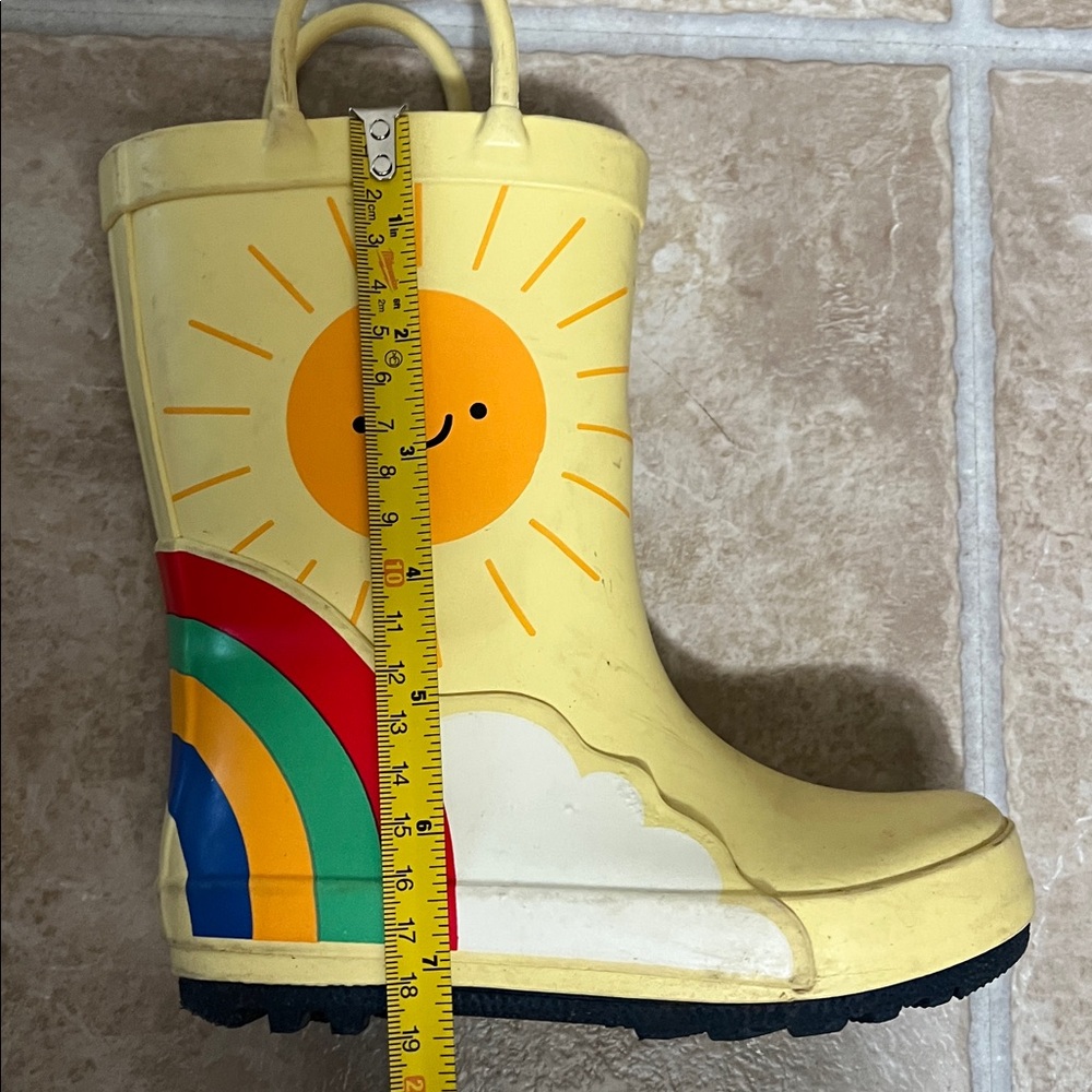 Yellow Kids Rain Boots - Picture 7 of 8